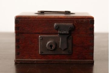 アンティーク雑貨　和製アンティーク　昭和初期　時代の味を感じさせる木箱(小箱、小物収納箱)(R-039270)