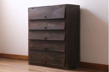 アンティーク家具　和製アンティーク　大正昭和初期　レトロな雰囲気醸し出すパタパタ下駄箱(収納棚)(R-039273)