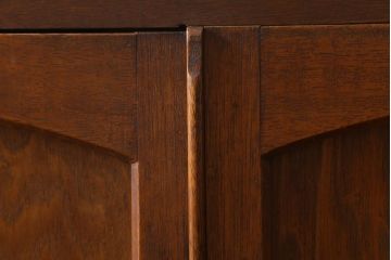 アンティーク家具　和製アンティーク　昭和初期　レトロな佇まいの本箱(ブックケース、収納棚、戸棚、キャビネット)(R-039275)