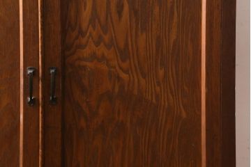 アンティーク家具　和製アンティーク　昭和初期　レトロな佇まいの本箱(ブックケース、収納棚、戸棚、キャビネット)(R-039275)