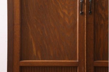 アンティーク家具　和製アンティーク　昭和初期　レトロな佇まいの本箱(ブックケース、収納棚、戸棚、キャビネット)(R-039275)