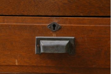 アンティーク家具　和製アンティーク　昭和初期　レトロな佇まいの本箱(ブックケース、収納棚、戸棚、キャビネット)(R-039275)