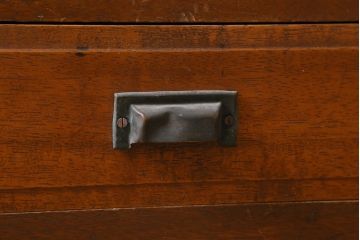 アンティーク家具　和製アンティーク　昭和初期　レトロな佇まいの本箱(ブックケース、収納棚、戸棚、キャビネット)(R-039275)