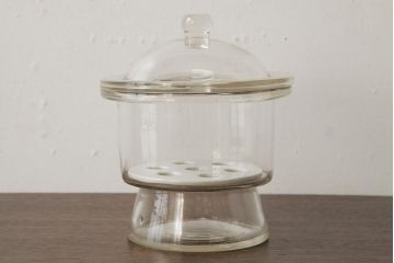 アンティーク雑貨　昭和レトロ　和製アンティーク　個性的な空間作りにおすすめのデシケーター(乾燥ビン・ガラス瓶)(R-039279)