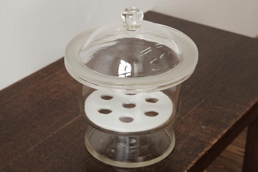 デシケーター　乾燥瓶　実験器具　ガラス瓶　古道具　アンティーク　昭和レトロ　未 公式】アンティーク家具ラフジュ工房商品詳細ページアンティーク