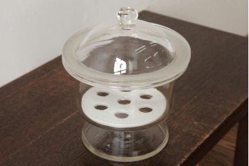 アンティーク雑貨　昭和レトロ　和製アンティーク　個性的な空間作りにおすすめのデシケーター(乾燥ビン・ガラス瓶)(R-039279)
