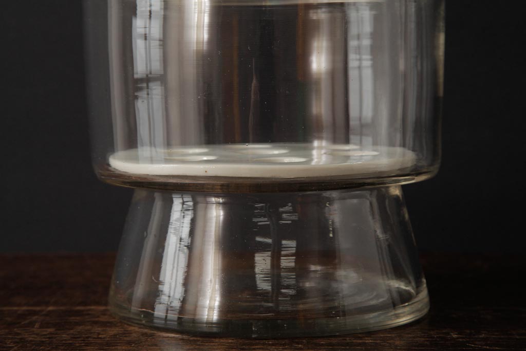 アンティーク雑貨　昭和レトロ　和製アンティーク　個性的な空間作りにおすすめのデシケーター(乾燥ビン・ガラス瓶)(R-039279)