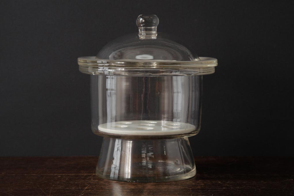 デシケーター　乾燥瓶　実験器具　ガラス瓶　古道具　アンティーク　昭和レトロ　未 公式】アンティーク家具ラフジュ工房商品詳細ページアンティーク