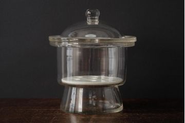 アンティーク雑貨　昭和レトロ　和製アンティーク　個性的な空間作りにおすすめのデシケーター(乾燥ビン・ガラス瓶)(R-039279)