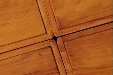 アンティーク雑貨　古民具　大正昭和初期　外箱付き　春慶塗が美しい重箱(お重)(R-039281)