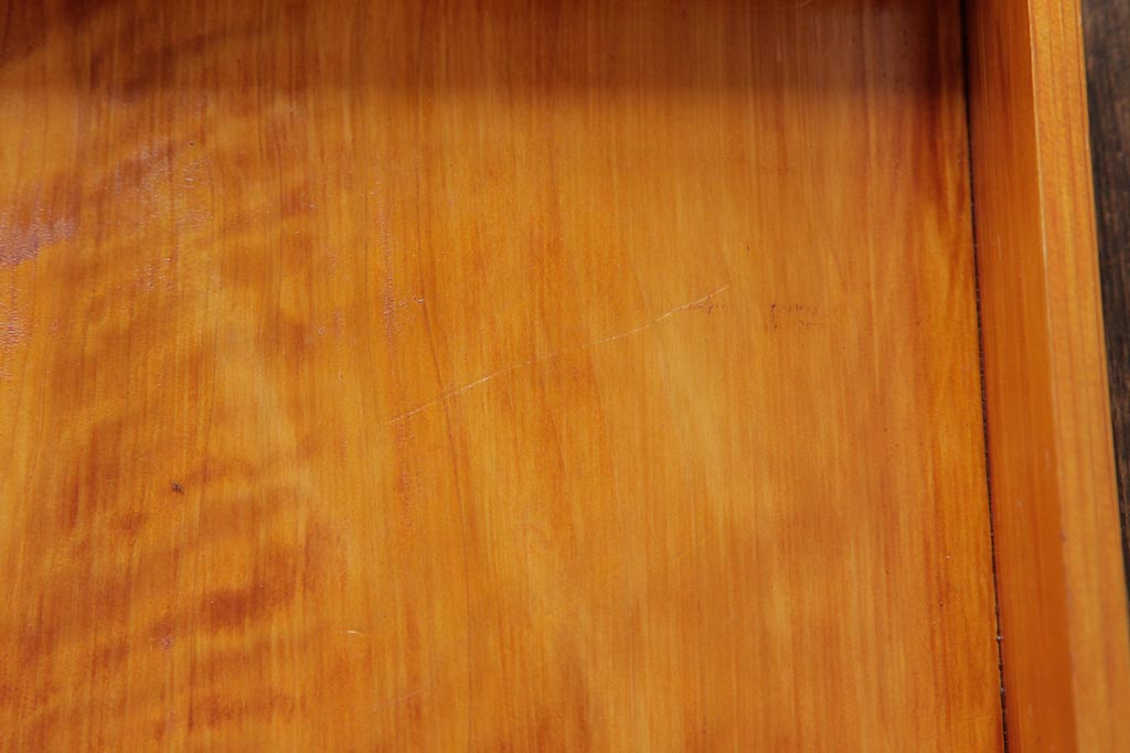 アンティーク雑貨　古民具　大正昭和初期　外箱付き　春慶塗が美しい重箱(お重)(R-039281)