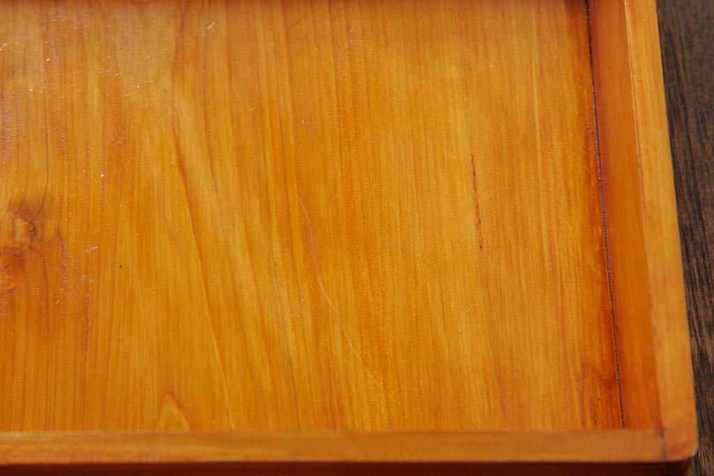 アンティーク雑貨　古民具　大正昭和初期　外箱付き　春慶塗が美しい重箱(お重)(R-039281)