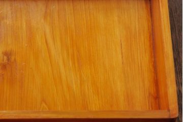 アンティーク雑貨　古民具　大正昭和初期　外箱付き　春慶塗が美しい重箱(お重)(R-039281)