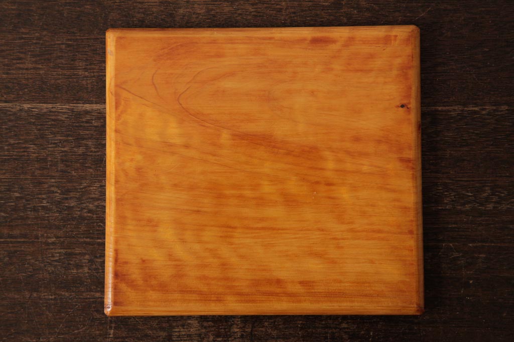 アンティーク雑貨　古民具　大正昭和初期　外箱付き　春慶塗が美しい重箱(お重)(R-039281)