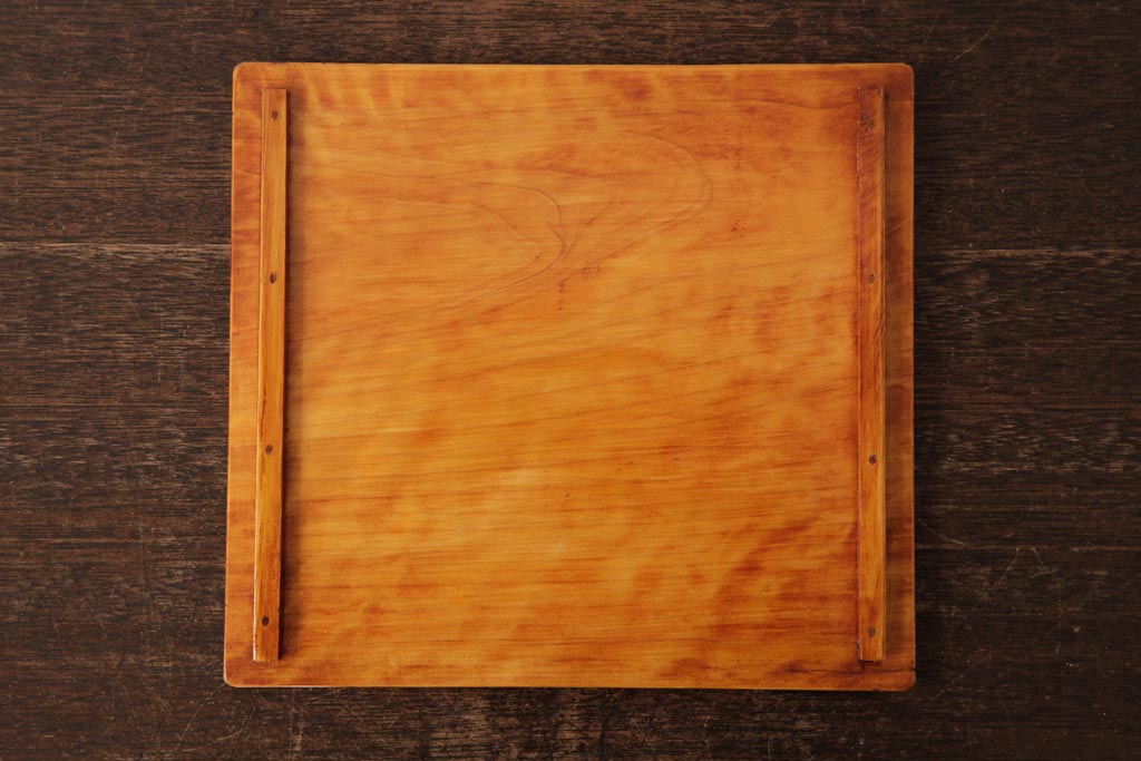 アンティーク雑貨　古民具　大正昭和初期　外箱付き　春慶塗が美しい重箱(お重)(R-039281)