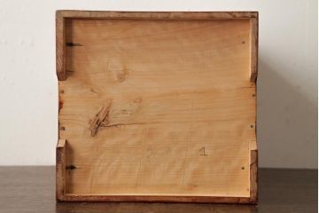 アンティーク雑貨　古民具　大正昭和初期　外箱付き　春慶塗が美しい重箱(お重)(R-039281)