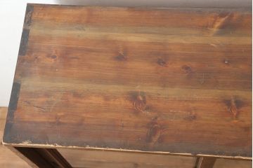 アンティーク家具　大正昭和初期　年月を重ねた木の味わいが楽しめる戸棚(収納棚、キャビネット、本箱)(R-039282)