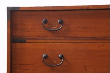 アンティーク家具　和製アンティーク　飛騨高山　春慶塗が施された明治大正期の衣装箪笥(引き出し、チェスト、時代箪笥)(R-039283)