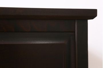 中古　北海道民芸家具　リメイク　和にも洋にもマッチするシックな雰囲気のローチェスト(引き出し、テレビボード)(R-039284)