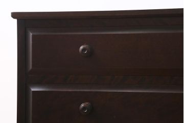 中古　北海道民芸家具　リメイク　和にも洋にもマッチするシックな雰囲気のローチェスト(引き出し、テレビボード)(R-039284)