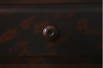 中古　北海道民芸家具　リメイク　落ち着いた色味が素敵な5段チェスト(タンス、引き出し)(R-039285)