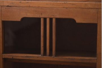 アンティーク家具　和製アンティーク　昭和初期　凝った意匠が目を引く戸棚(収納棚、キャビネット)(R-039294)