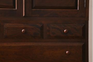 中古　松本民芸家具　着物も洋服も収納できるD型和タンス(箪笥、チェスト)(定価約54万円)(R-039303)