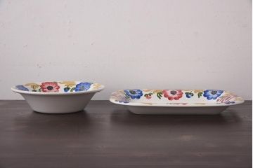 イタリアビンテージ　Richard Ginori(リチャードジノリ)　MONDOVI　プレート4枚セット(皿、洋食器)(R-039305)