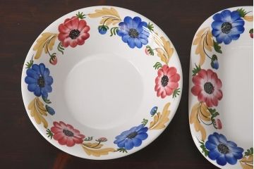 イタリアビンテージ　Richard Ginori(リチャードジノリ)　MONDOVI　プレート4枚セット(皿、洋食器)(R-039305)