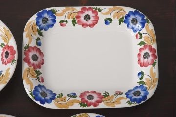 イタリアビンテージ　Richard Ginori(リチャードジノリ)　MONDOVI　プレート4枚セット(皿、洋食器)(R-039305)