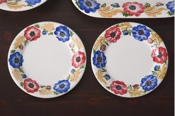 イタリアビンテージ　Richard Ginori(リチャードジノリ)　MONDOVI　プレート4枚セット(皿、洋食器)(R-039305)