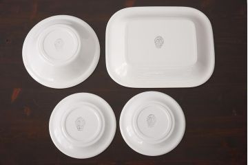 イタリアビンテージ　Richard Ginori(リチャードジノリ)　MONDOVI　プレート4枚セット(皿、洋食器)(R-039305)