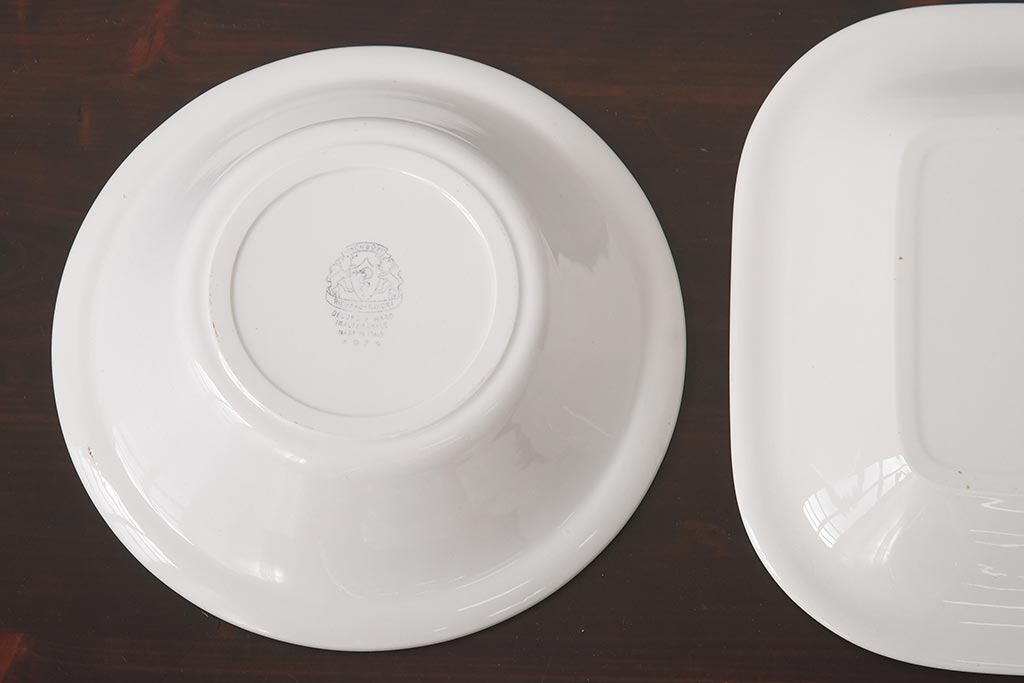 イタリアビンテージ　Richard Ginori(リチャードジノリ)　MONDOVI　プレート4枚セット(皿、洋食器)(R-039305)