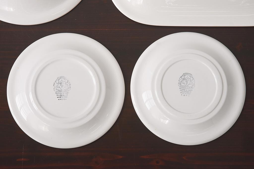 イタリアビンテージ　Richard Ginori(リチャードジノリ)　MONDOVI　プレート4枚セット(皿、洋食器)(R-039305)