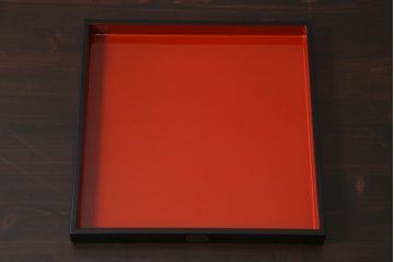 アンティーク雑貨　伝統工芸　輪島塗　漆塗り　共箱　蔦紋重箱・台付き(お重、重台、漆器)(R-039307)