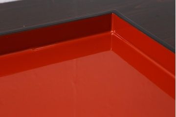 アンティーク雑貨　伝統工芸　輪島塗　漆塗り　共箱　蔦紋重箱・台付き(お重、重台、漆器)(R-039307)