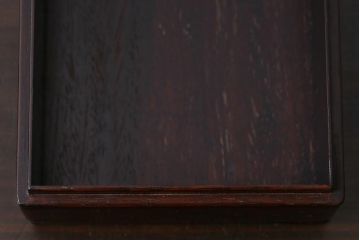 アンティーク雑貨　和製アンティーク　波千鳥　唐木小箱(小物入れ、木箱)(R-039309)
