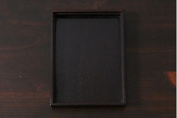 アンティーク雑貨　和製アンティーク　波千鳥　唐木小箱(小物入れ、木箱)(R-039309)
