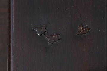 アンティーク雑貨　和製アンティーク　波千鳥　唐木小箱(小物入れ、木箱)(R-039309)