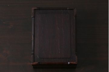 アンティーク雑貨　和製アンティーク　波千鳥　唐木小箱(小物入れ、木箱)(R-039309)