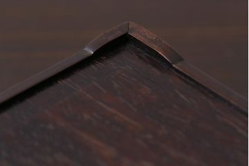 アンティーク雑貨　和製アンティーク　波千鳥　唐木小箱(小物入れ、木箱)(R-039309)