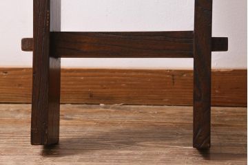 中古　民芸家具　浮造り仕上げが味わい深いラダー(はしご、梯子、立て掛けシェルフ)(R-039311)