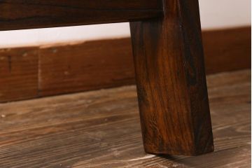 中古　民芸家具　浮造り仕上げが味わい深いラダー(はしご、梯子、立て掛けシェルフ)(R-039311)