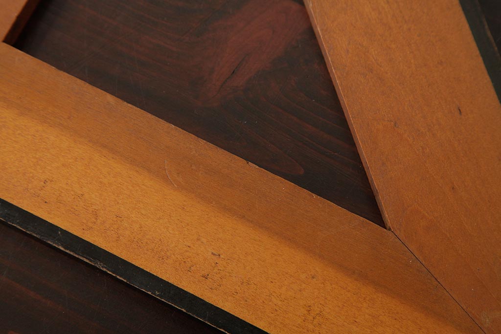 アンティーク雑貨　昭和レトロ　レア　大きなサイズの木製三角定規2点セット(ディスプレイ雑貨)(R-039312)