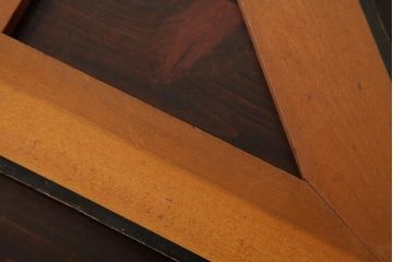 アンティーク雑貨　昭和レトロ　レア　大きなサイズの木製三角定規2点セット(ディスプレイ雑貨)(R-039312)