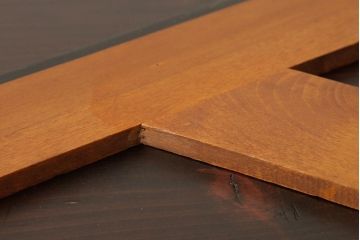 アンティーク雑貨　昭和レトロ　レア　大きなサイズの木製三角定規2点セット(ディスプレイ雑貨)(R-039312)