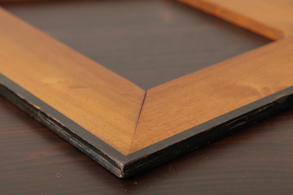 アンティーク雑貨　昭和レトロ　レア　大きなサイズの木製三角定規2点セット(ディスプレイ雑貨)(R-039312)