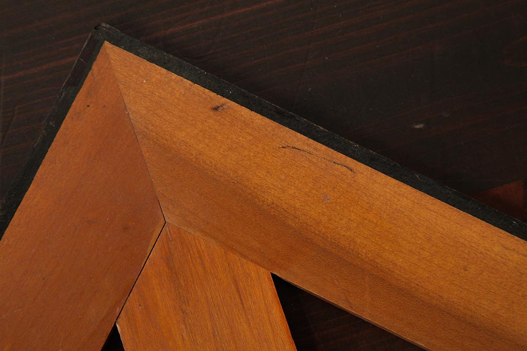 アンティーク雑貨　昭和レトロ　レア　大きなサイズの木製三角定規2点セット(ディスプレイ雑貨)(R-039312)