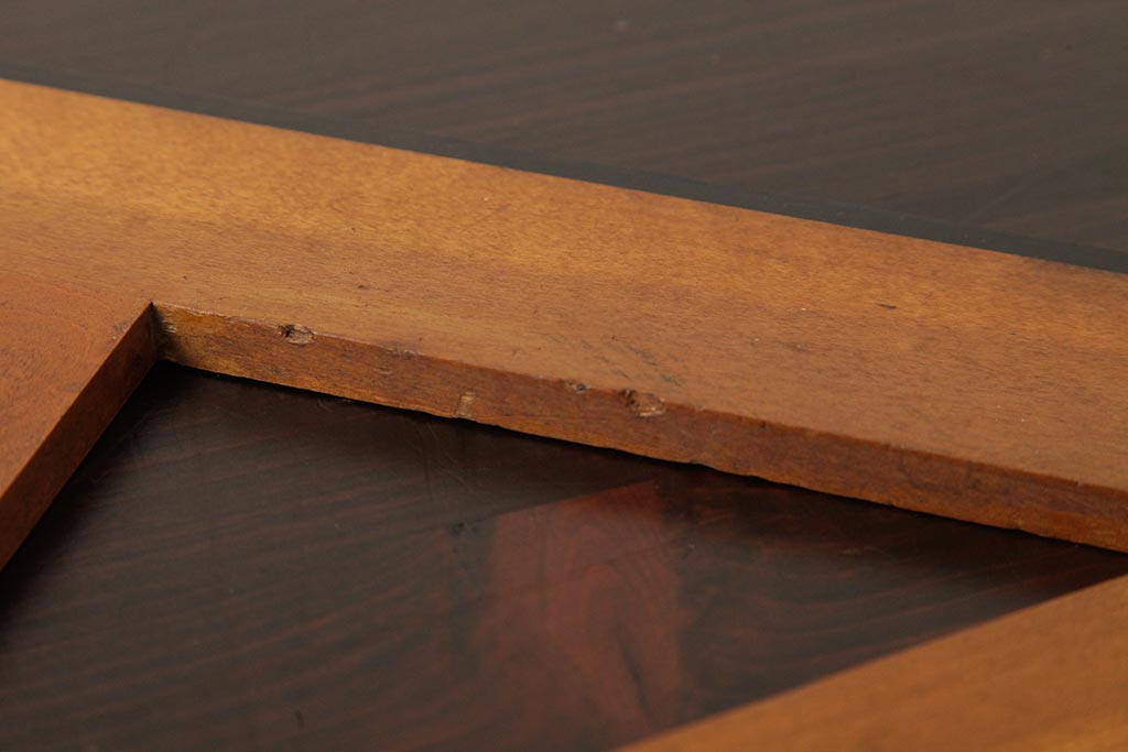 アンティーク雑貨　昭和レトロ　レア　大きなサイズの木製三角定規2点セット(ディスプレイ雑貨)(R-039312)