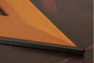 アンティーク雑貨　昭和レトロ　レア　大きなサイズの木製三角定規2点セット(ディスプレイ雑貨)(R-039312)